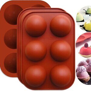 BAKING MOLDS SILICONE SEMI SPHERE  SET OF 4